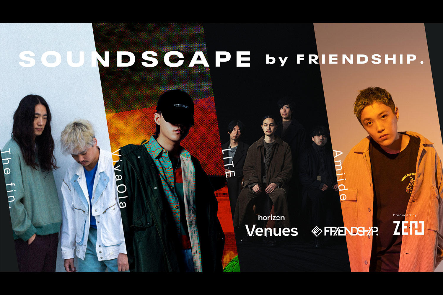 Quest内VR空間で、The fin.やVivaOlaなどグローバルに活躍するアーティスト出演「SOUNDSCAPE by FRIENDSHIP.」8週連続配信！